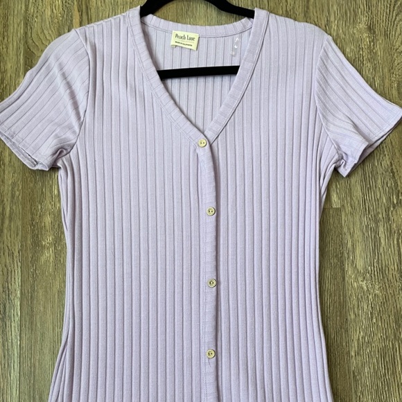 💜Button Up Ribbed Dress💜 - Picture 4 of 4